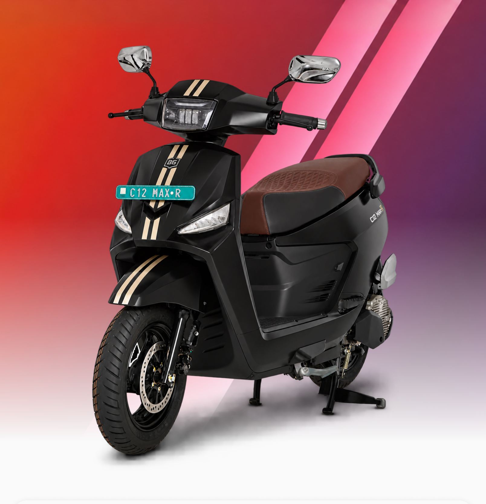 BGauss C12 MaxR in Black