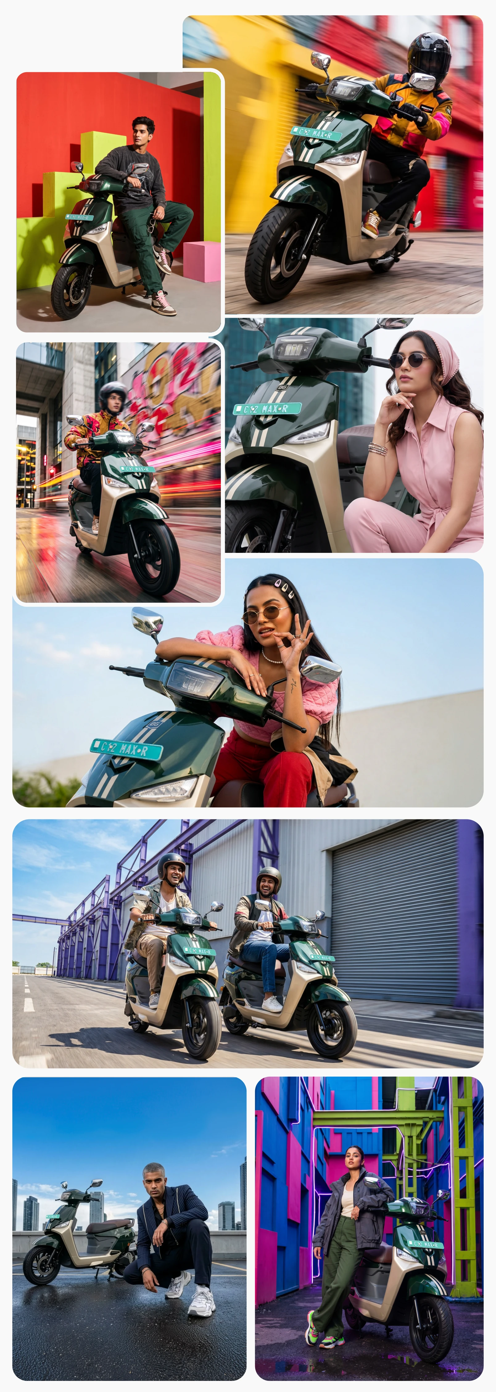 Riders with the BGauss C12 MaxR