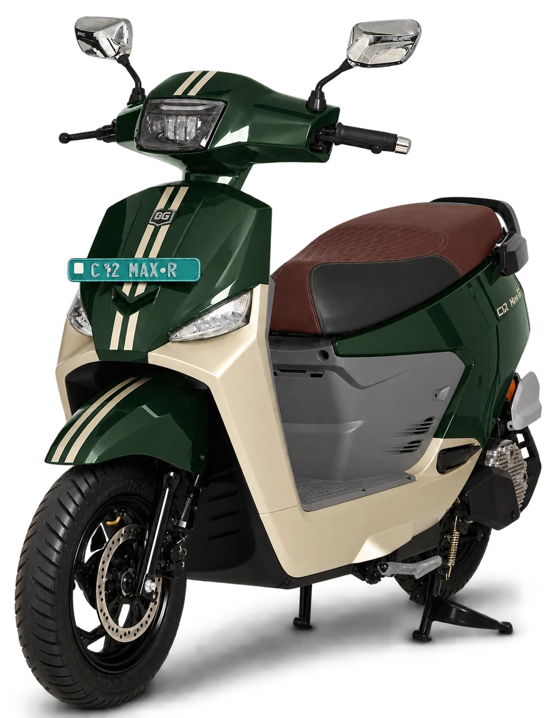 BGauss C12 MaxR in Terra Green Champagne Gold